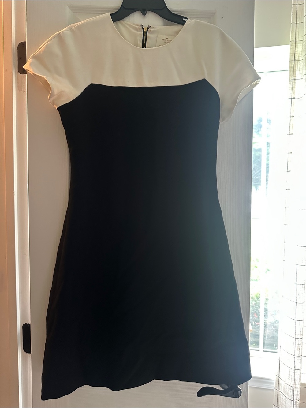 kate spade Black and White Cap Sleeve A-Line Dress